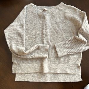 Loft oatmeal and gray crewneck sweater